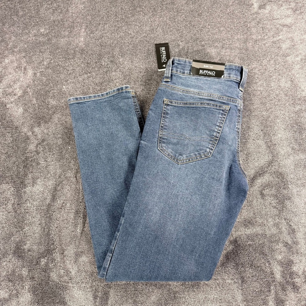 Buffalo David Bitton Slim Ash Jeans Mens 30x30 Medium Wash Stretch NWT 109